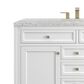James Martin Vanities Chicago 48" Single Bathroom Vanity in Glossy White with 3 cm Eternal Jasmine Pearl Quartz Top and Rectangular Sink, , large