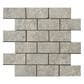 Emser Travertine Ancient Tumbled Silver 12" x 12" Natural Stone Mosaic Sheet, , large