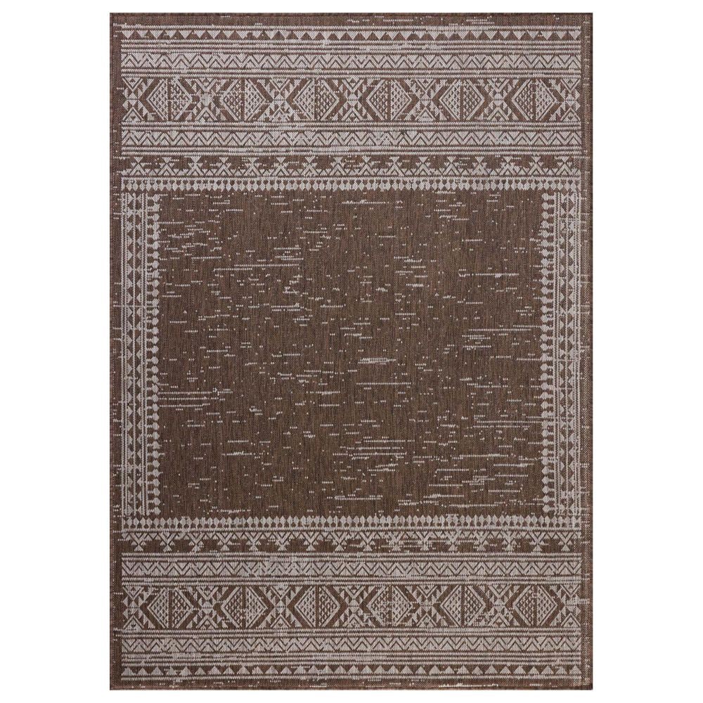 Loloi Easton Coffee and Dove 2&#39;3&quot; x 3&#39;9&quot; Indoor/Outdoor Area Rug, , large