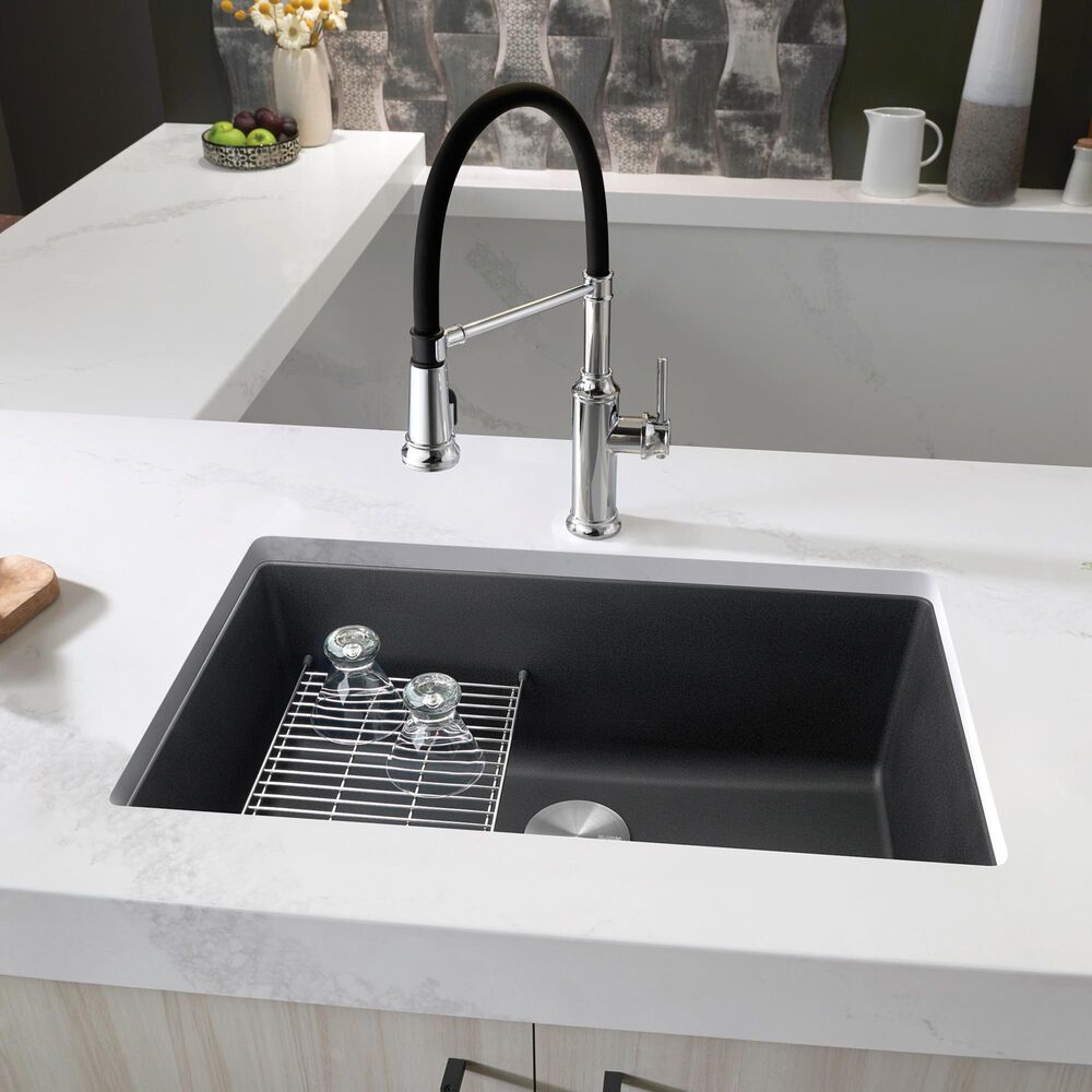 Blanco Precis 30&quot; Single Bowl Kitchen Sink in Anthracite, , large