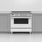 Fisher & Paykel 36" Classic Induction Range with 5 Burners in White, , large