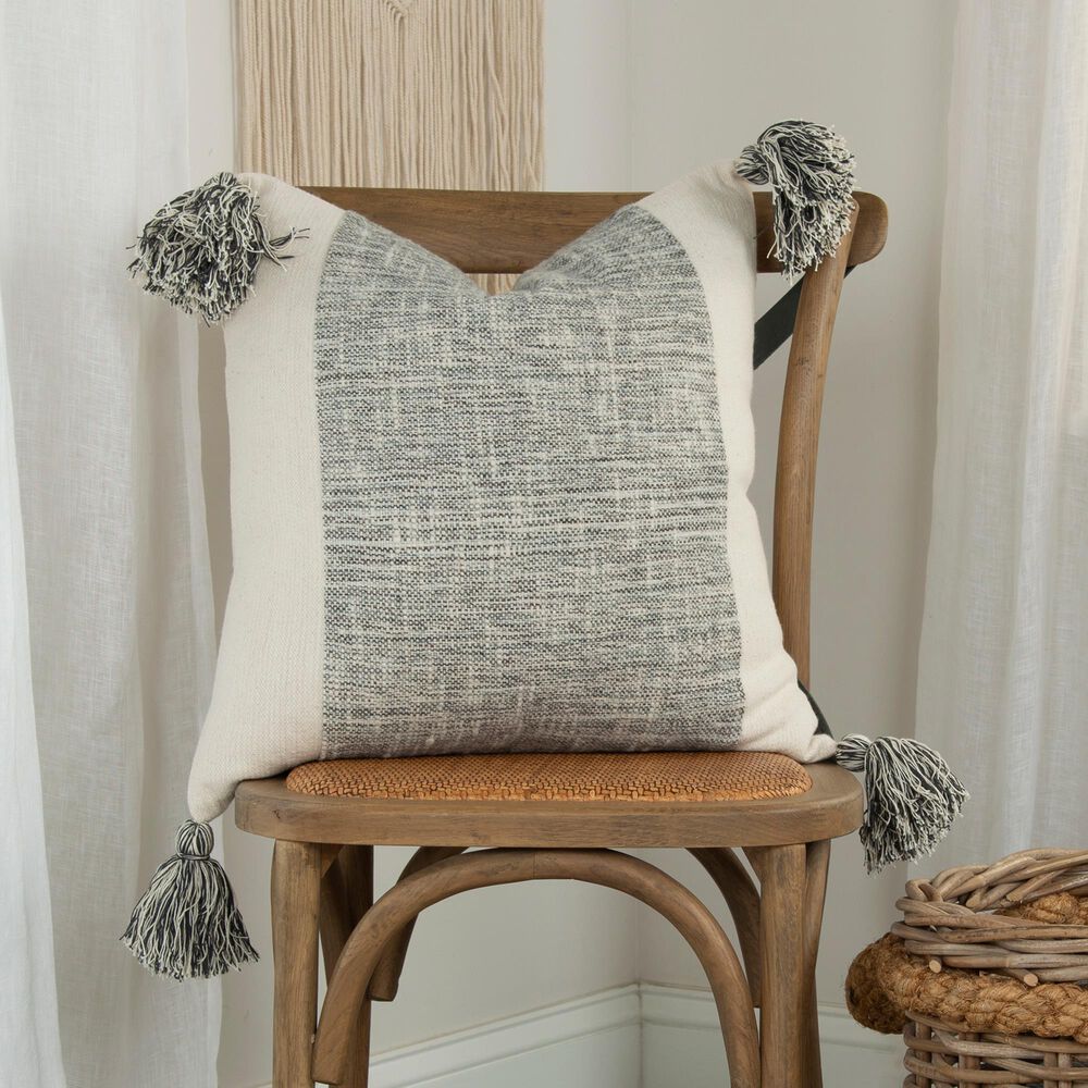 Rizzy Home Donny Osmond 20&quot; Down Filled Pillow in Light Gray, , large