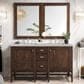 James Martin Vanities Addison 60" Double Bathroom Vanity in Mid-Century Acacia with 3 cm Victorian Silver Quartz Top and Rectangular Sinks, , large