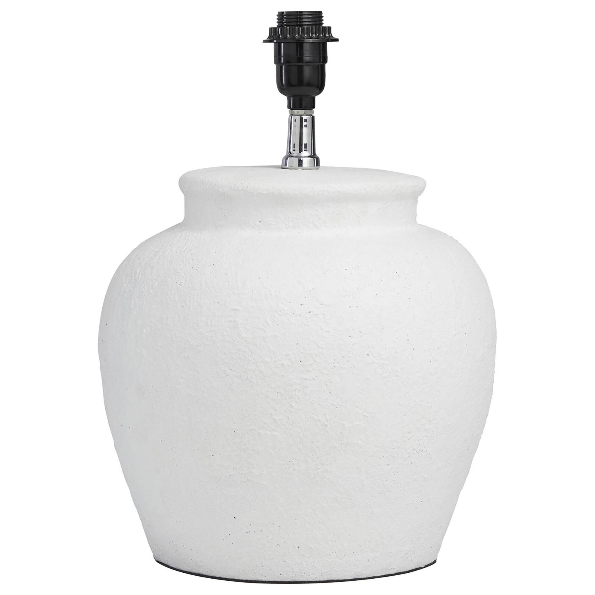 Maple and Jade Cement Table Lamp in White