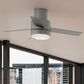 Hunter Gilmour 44" Indoor/Outdoor Ceiling Fan with LED Lights in Matte Silver, , large