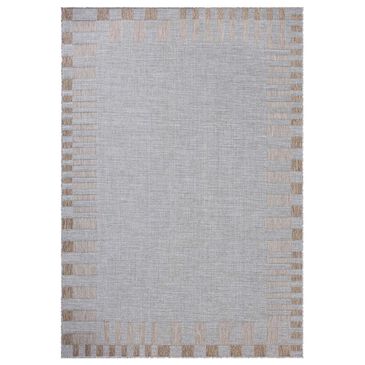 Amber Lewis x Loloi Topanga Silver and Natural 6"7" x 9"4" Indoor/Outdoor Area Rug, , large