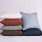 Levtex Cross Stitch 18" x 18" Throw Pillow in Adobe, , large