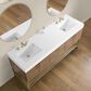 37B Mauri 72" Double Bathroom Vanity with Metal Base in Walnut Drift with High-Profile 4" White Composite Stone Top, , large