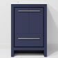 Lexora Home Lafarre 24" Single Bathroom Vanity in Navy Blue with 2 cm White Cultured Marble Top and Rectangular Sink, , large