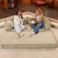 Jaxx Unsofa Stationary Loveseat in Sand Velvet, , large