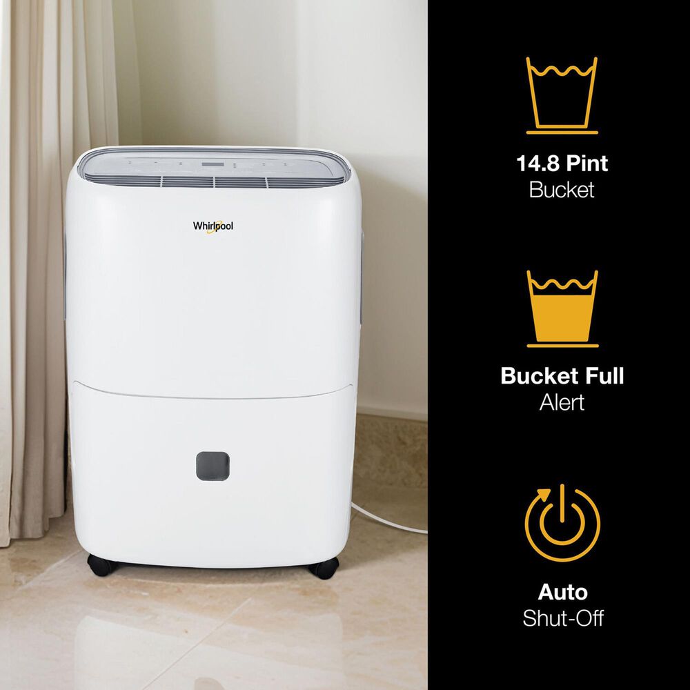 Whirlpool 50-Pint E-Star Dehumidifier in White, , large