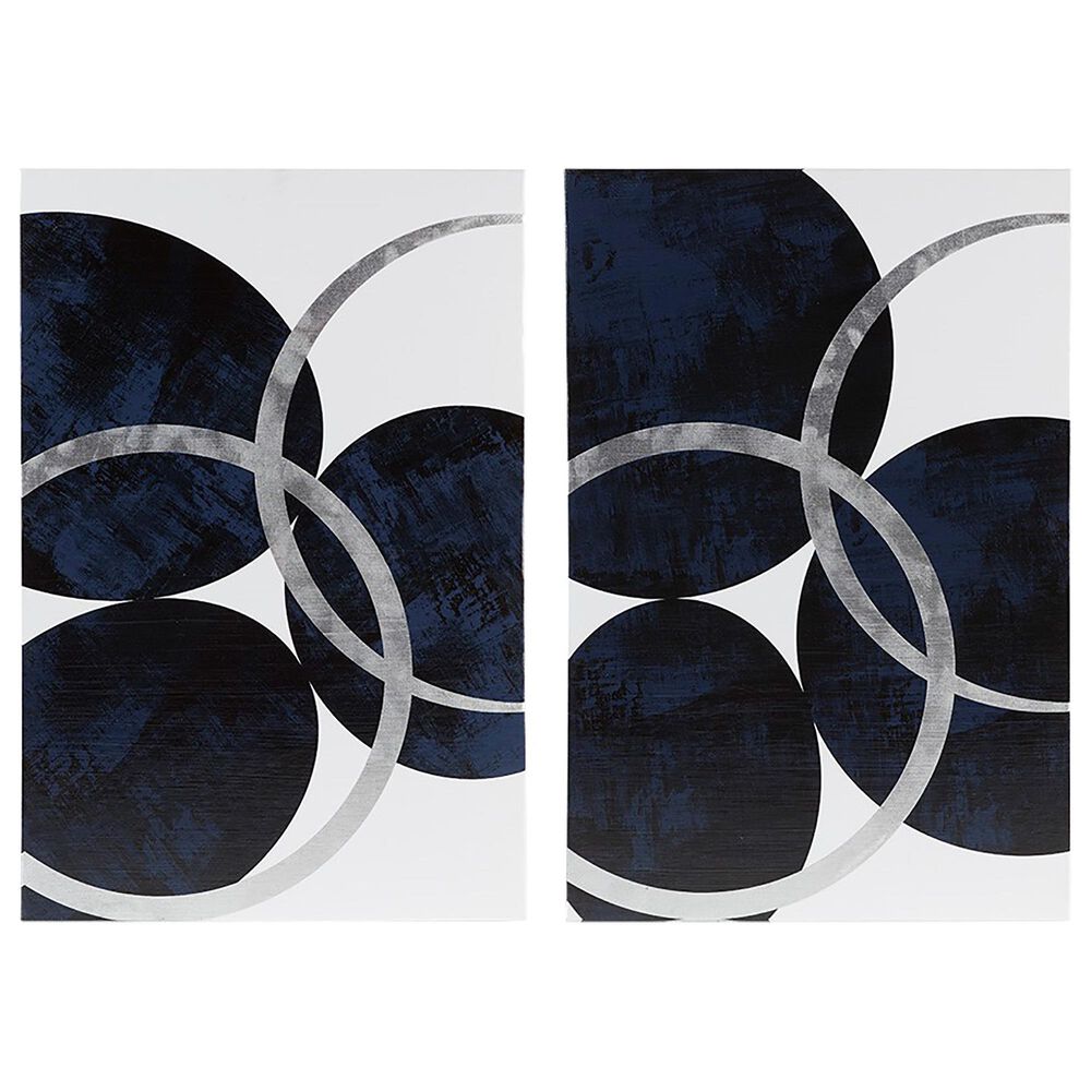 Hampton Park Celestial Canvas Wall Art in Navy, , large