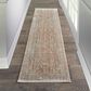 Nourison Lustrous Weave LUW02 2"2" x 7"6" Gray and Brick Runner, , large