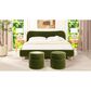 Jennifer Taylor Home Roman Queen Platform Bed with Olive Green Upholstered in Natural Whitewashed, , large