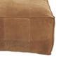 Maple and Jade 35" Low Profile Square Stuffed Pouf in Brown, , large