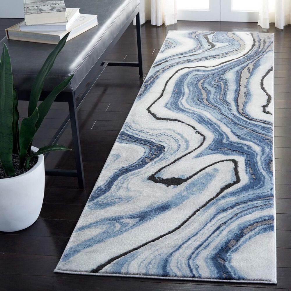 Safavieh Craft 2&#39;3&quot; x 6&#39; Blue and Grey Runner, , large