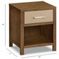 DaVinci Eloise Nightstand with Sand Upholstered Drawer in Natural Walnut, , large