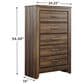 Ashley Juararo 5 Drawer Chest in Dark Brown, , large