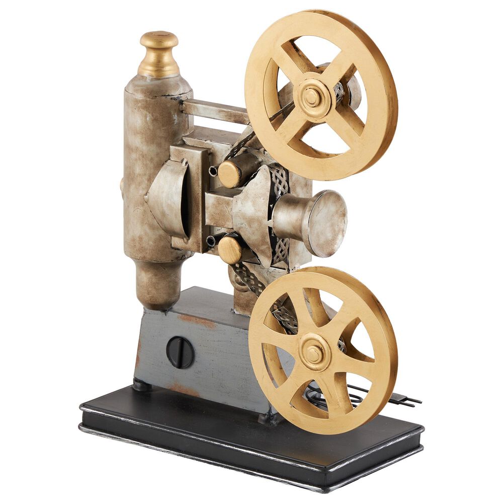 Maple and Jade Camera Film Decorative Sculpture in Weathered Black and Bronze, , large