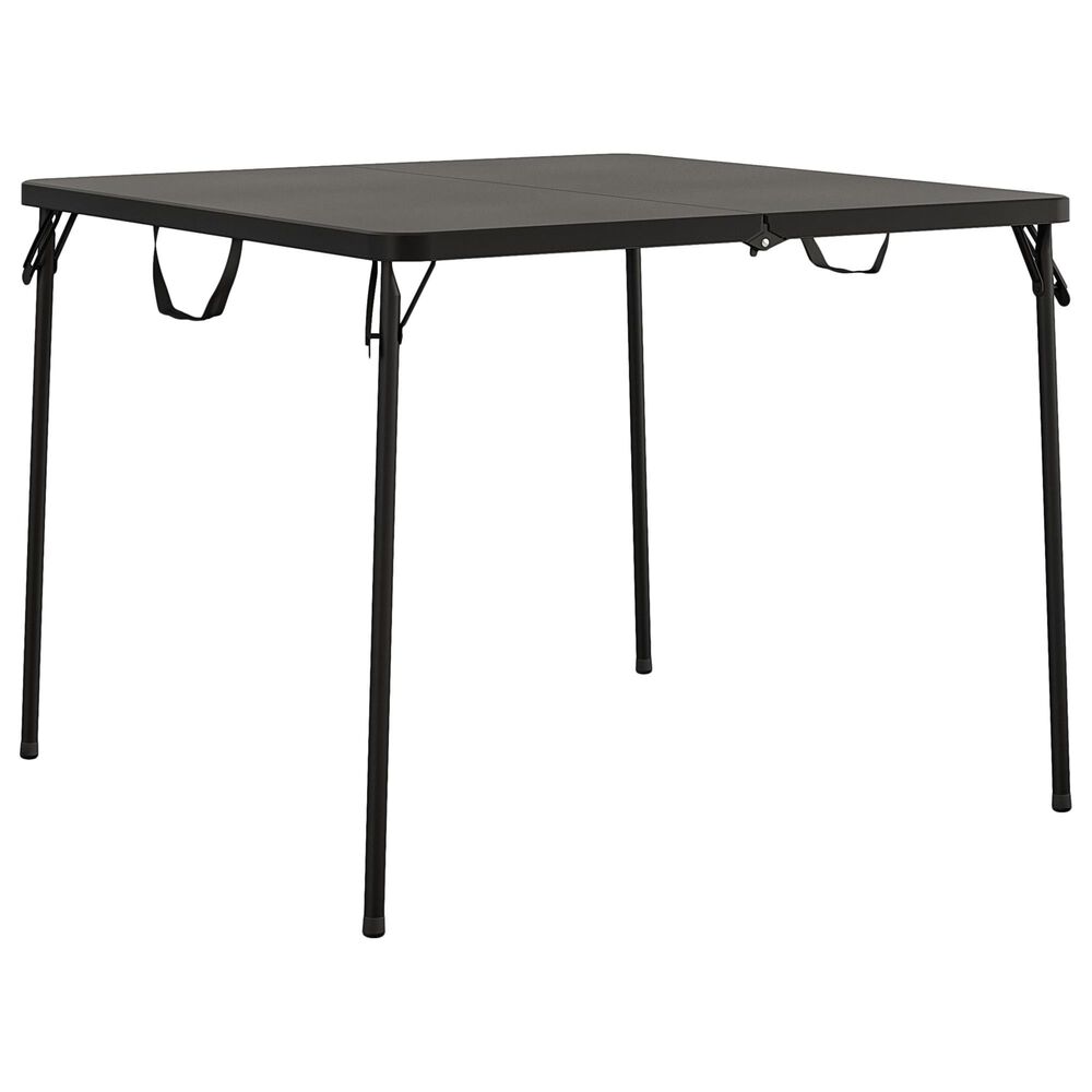 DHP 38.5" Fold-in-Half Card Table with Handle in Black, , large