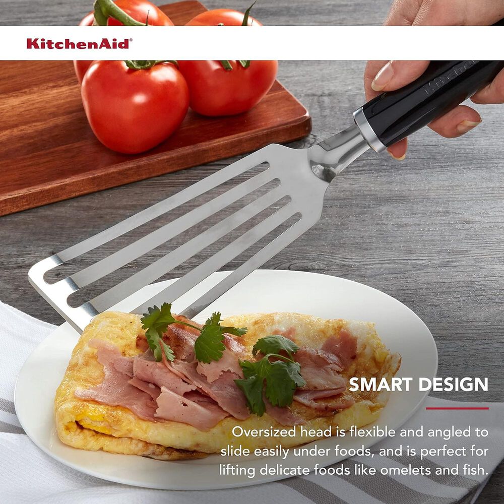 KitchenAid Classic Flex Turner in Stainless Steel and Black, , large
