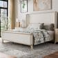 Furniture of America Candra Queen Upholstered Panel Bed in Natural Oak, , large