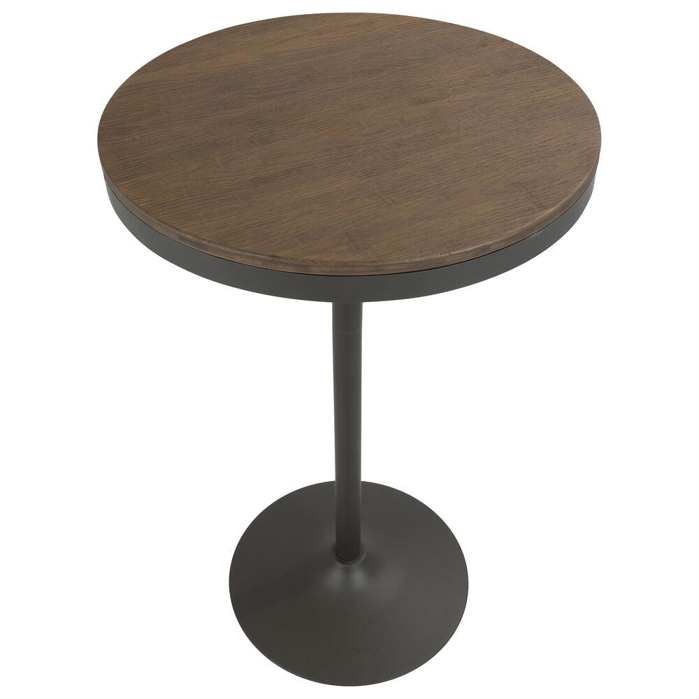 Lumisource Dakota 43&quot; Adjustable Bar Table in Brown and Grey, , large