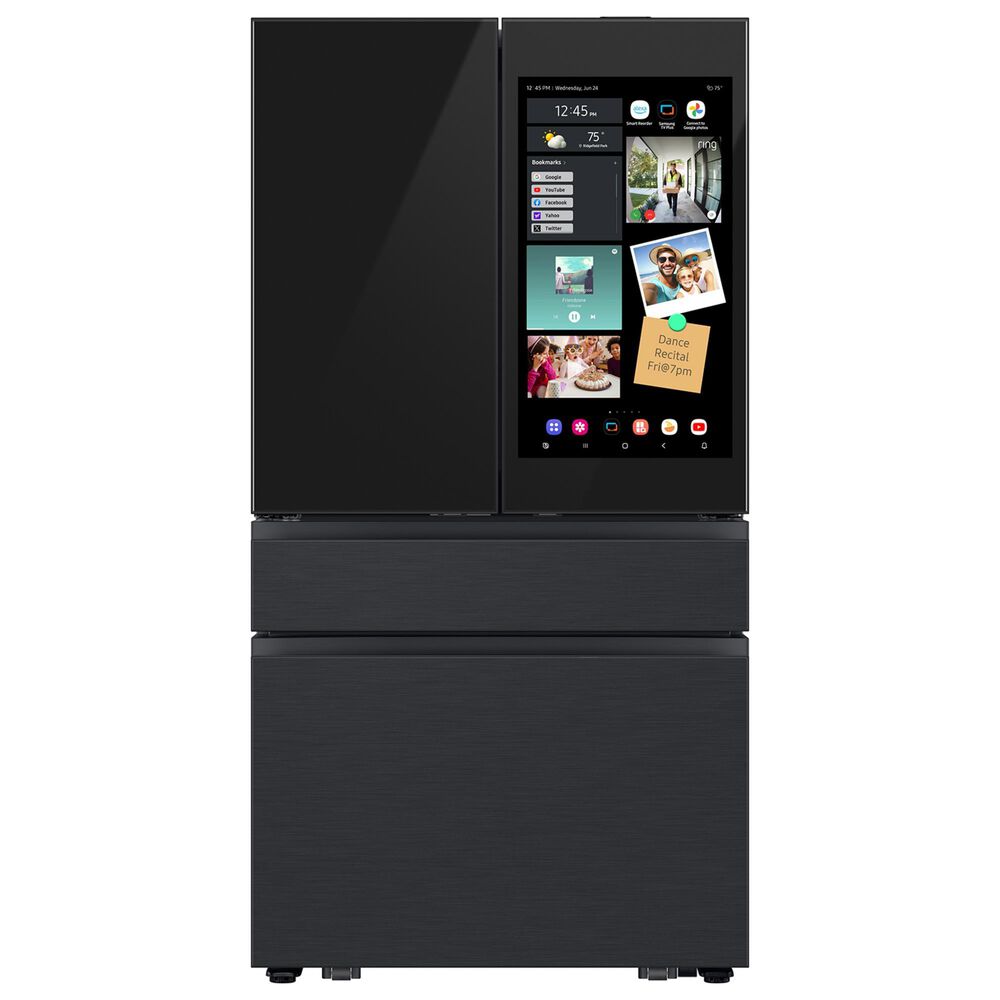 Samsung 28.6 Cu. Ft. Bespoke 4-Door French Door Refrigerator with AI Family Hub+ & AI Vision Inside in Charcoal Glass and Black/Charcoal, , large