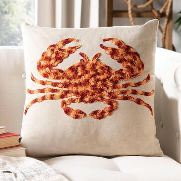 Safavieh Lilia 20"x20" Pillow in Beige/Red/Orange, , large