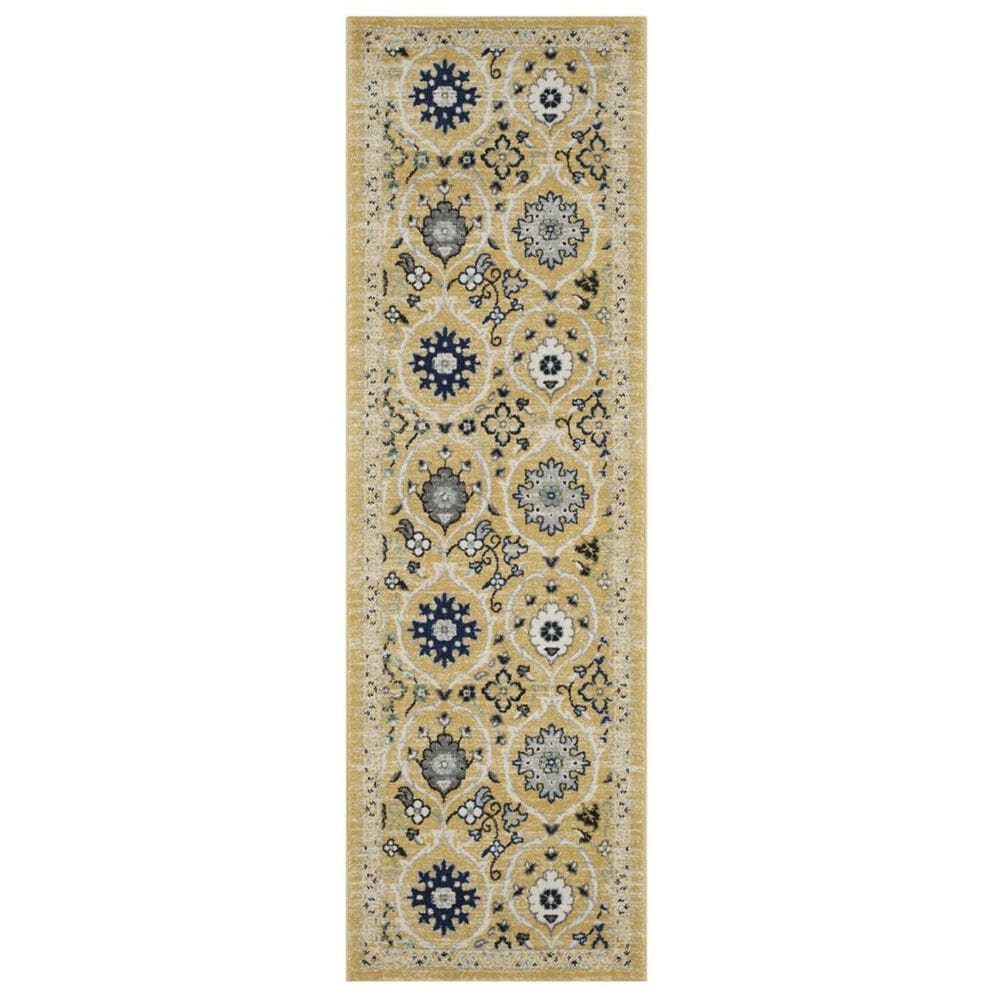 Safavieh Evoke EVK210B 2"2" x 7" Gold and Ivory Runner, , large