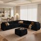 Noviland HOMLUX 8-Piece Mod L-Sectional with Chaise in Black, , large