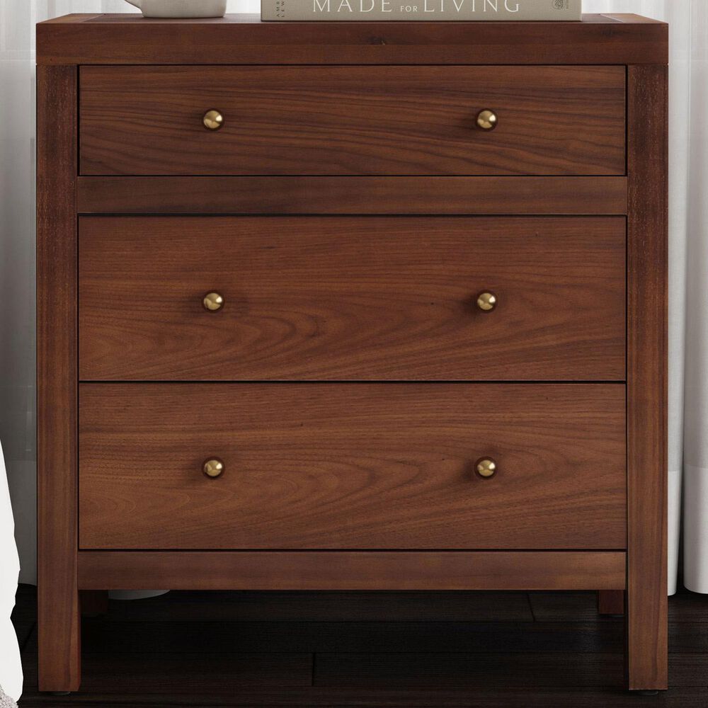 Butler Specialty Company Nora 3 Drawer Nightstand in Walnut Brown, , large