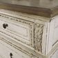 Ashley Realyn 5-Piece King Bedroom Set in Chipped White and Distressed, , large