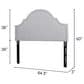 Jennifer Taylor Home Catherine Queen Upholstered Panel Headboard in Light Grey, , large