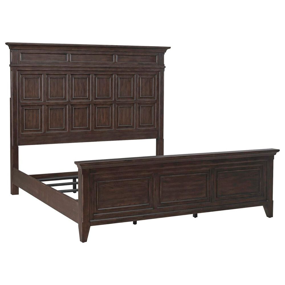 Belle Furnishings Paradise Valley 4-Piece King Bedroom Set in Saddle Brown, , large