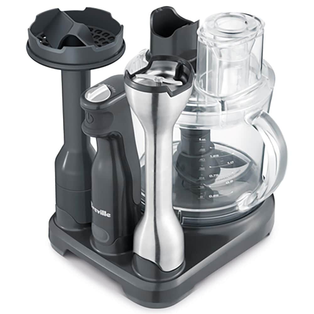 Breville The All-in-One 15-Speed Hand Blender in Black, Clear and Brushed Stainless Steel, , large