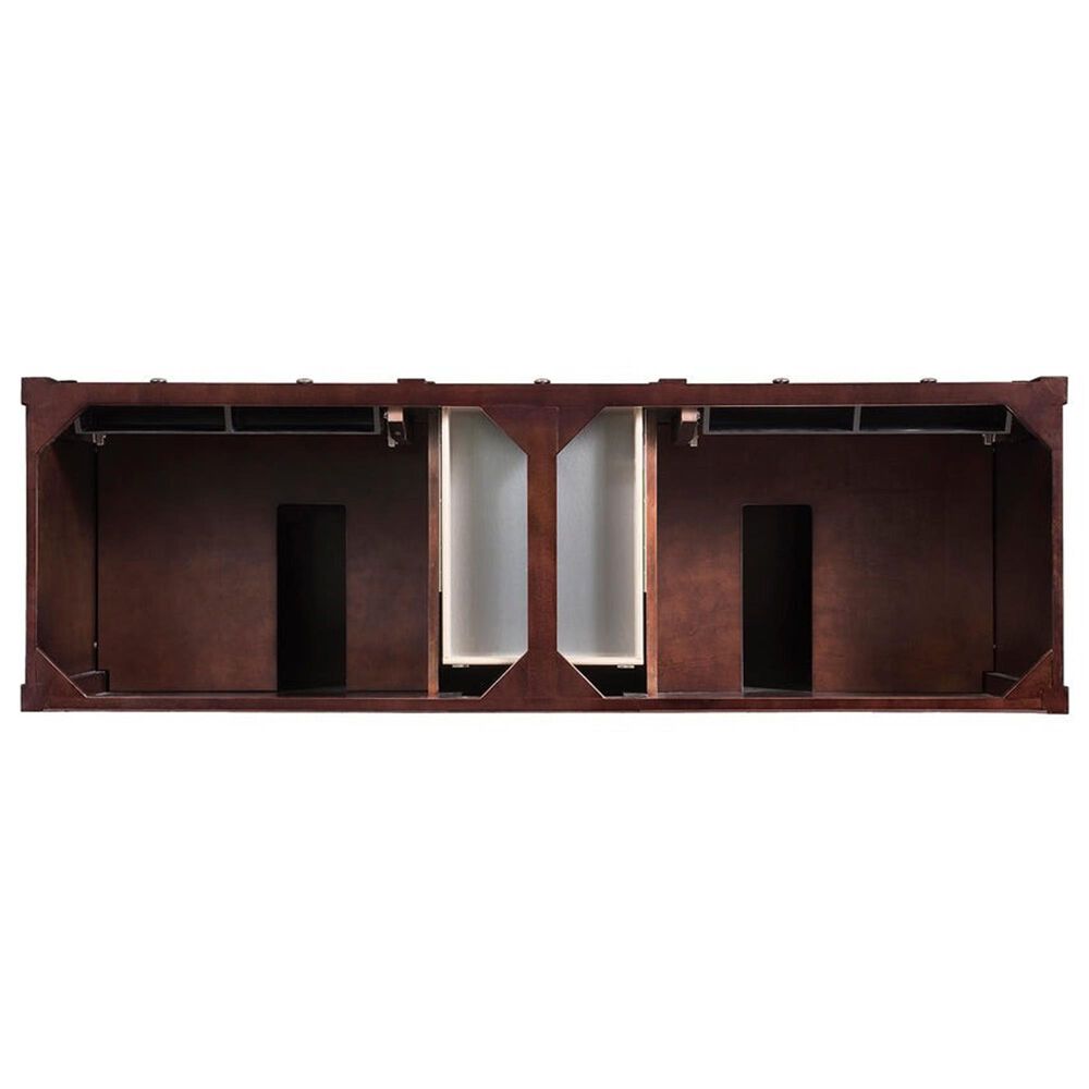 James Martin Vanities Brittany 72&quot; Double Bathroom Vanity in Burnished Mahogany with 3 cm Parisien Bleu Quartz Top and Rectangular Sinks, , large