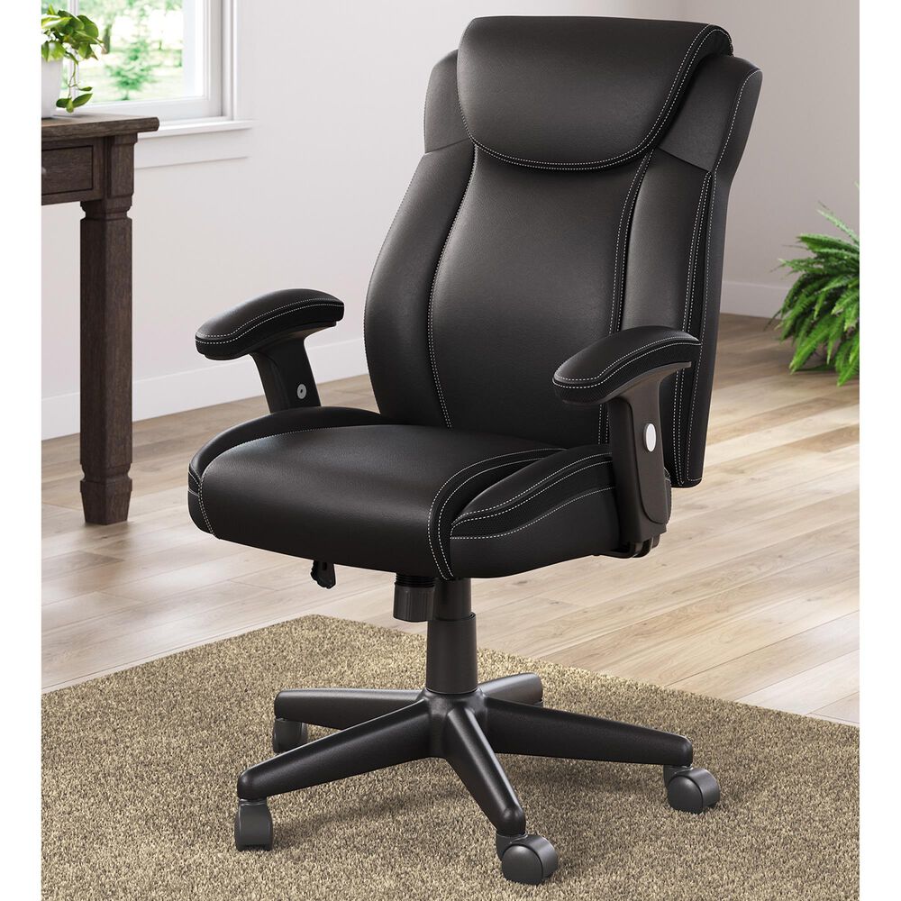 Ashley Corbindale Swivel Desk Chair in Black, , large
