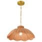 Creative Coop Penelope 1-Light Small Pendant Light with Natural Shade, , large