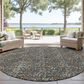 Dalyn Rug Company Soft Essentials Floral Graphite 8" Round Indoor/Outdoor Area Rug, , large