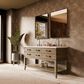 Lexora Home Norwalk 60" Double Bathroom Vanity in Grey Oak with White Quartz Top and Rectangular Sinks, , large