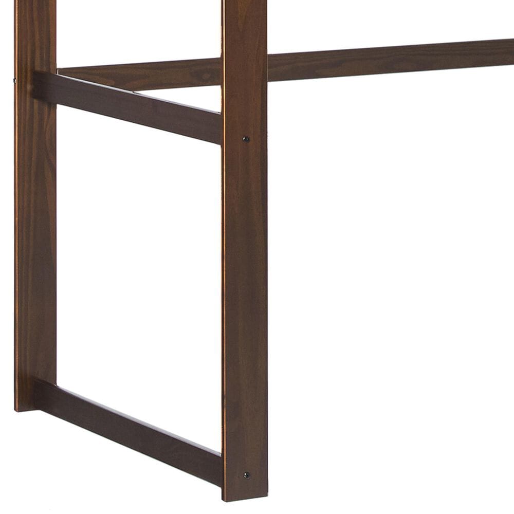 Walker Edison Adyn Twin Loft Bunk Bed with Ladder in Walnut, , large
