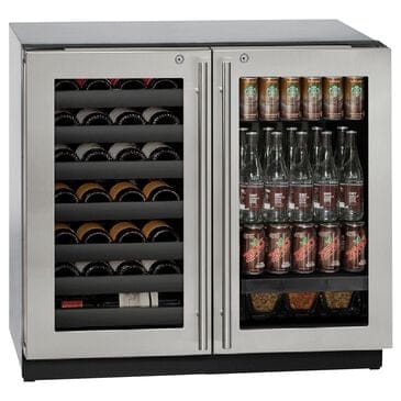 U-Line 36" Built-In Beverage Center in Stainless Steel, , large