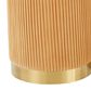 Lumisource Marla 2-Piece Nesting Pleated Ottoman Set in Orange, , large