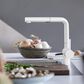 Blanco Linus 1.5 GPM Low-Arc Pull-Out Kitchen Faucet in White, , large