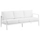 Linon Home Decor Holland Outdoor Sofa with White Cushions in White, , large