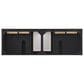 James Martin Vanities Lorelai 72" Double Vanity in Black Onyx with Single Hole 3 cm White Zeus Quartz Top & Backsplash, , large