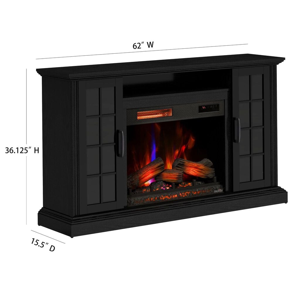 Classic Flame 62" TV Stand with Electric Fireplace in Embossed Ash, , large