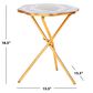 Safavieh Celeste Faux Agate Side Table in Maroon and Gold, , large
