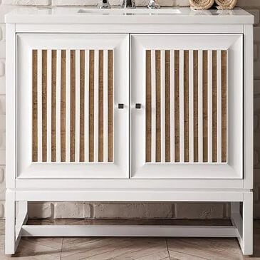 James Martin Vanities Athens 36" Single Vanity Base in Bright White, , large